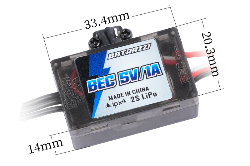 BATRAZZI Ctrl Frk 3200KV FOC Brushless Outrunner Motor, Receiver and ESC Set for FCX18 / FCX24