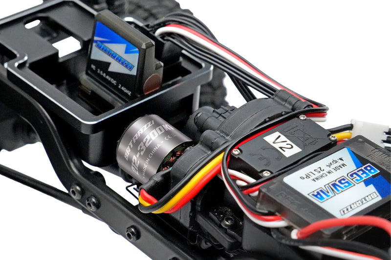 BATRAZZI Ctrl Frk 3200KV FOC Brushless Outrunner Motor, Receiver and ESC Set for FCX18 / FCX24