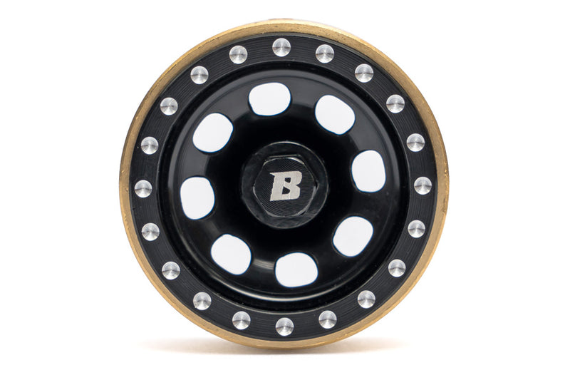 BATRAZZI Aluminum 1.0" D-Hole Beadlock Wheels Black (4pcs)