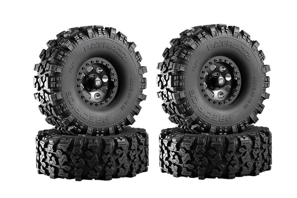 Batrazzi 1.9" Aluminum D-Hole Beadlock Wheels & Tires Set (4 Pcs)