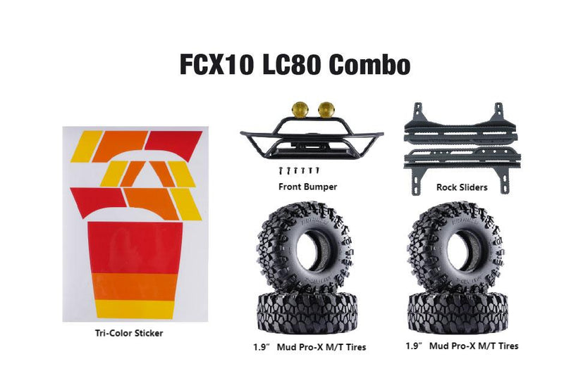 Seckilling FCX10 LC80 Combo (4pcs set)