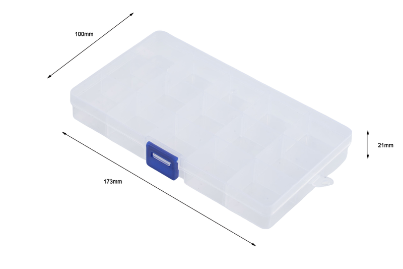 15 Slot Plastic Screw Storage Box (2 pack set)