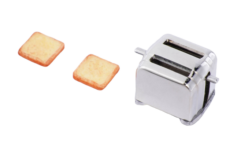 Mini Toaster + Bread Slice Set (3pcs)