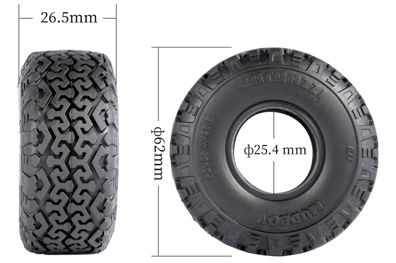 BATRAZZI Mudboy 1.0” A/T Tires (4pcs)