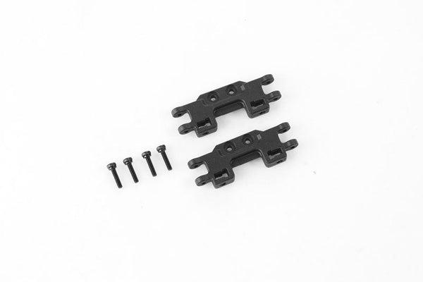 Black oil shock absorber towers with screws for RC vehicle upgrades