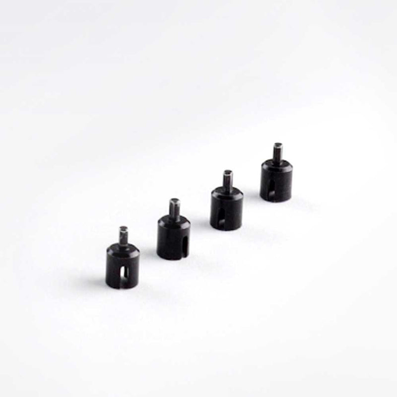 Set of four black drive cups for remote control vehicles