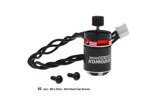 FURITEK Micro Komodo 1212 3450KV Brushless Motor with 15T Steel Pinion for FX118 Fury Wagon