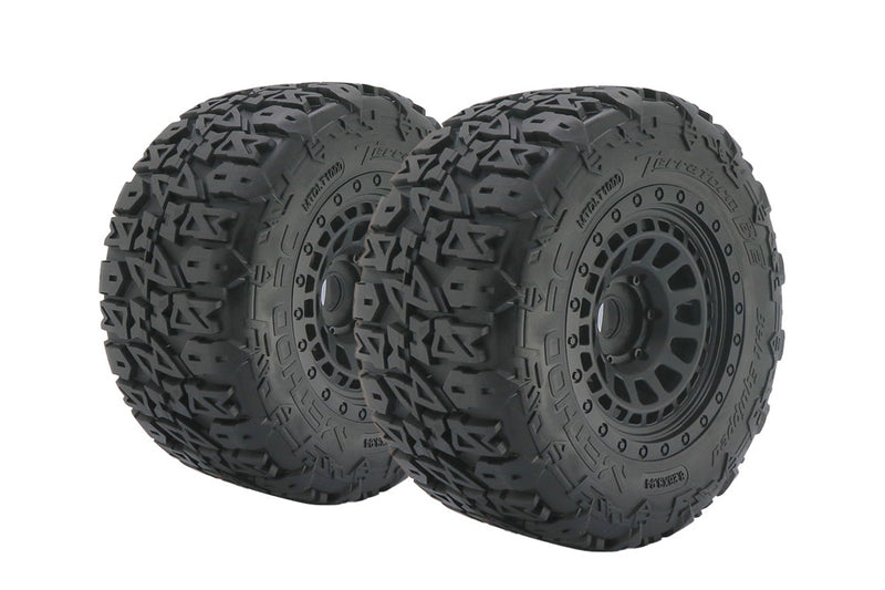 Method RC Terraform All-Terrain Belted 1/8th Monster Truck Tires On Array 17mm Hex Wheels (2PCS, Glued)