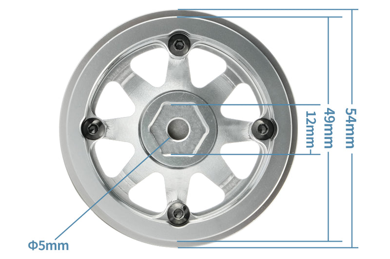 BATRAZZI Aluminum 1.9” V-Spoke Beadlock Wheels (2pcs)